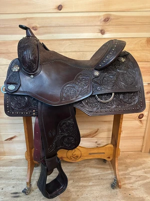 16” Circle Y Ohio Reiner Western Reining Saddle Model 2672 (2023) - Image 1 of 4