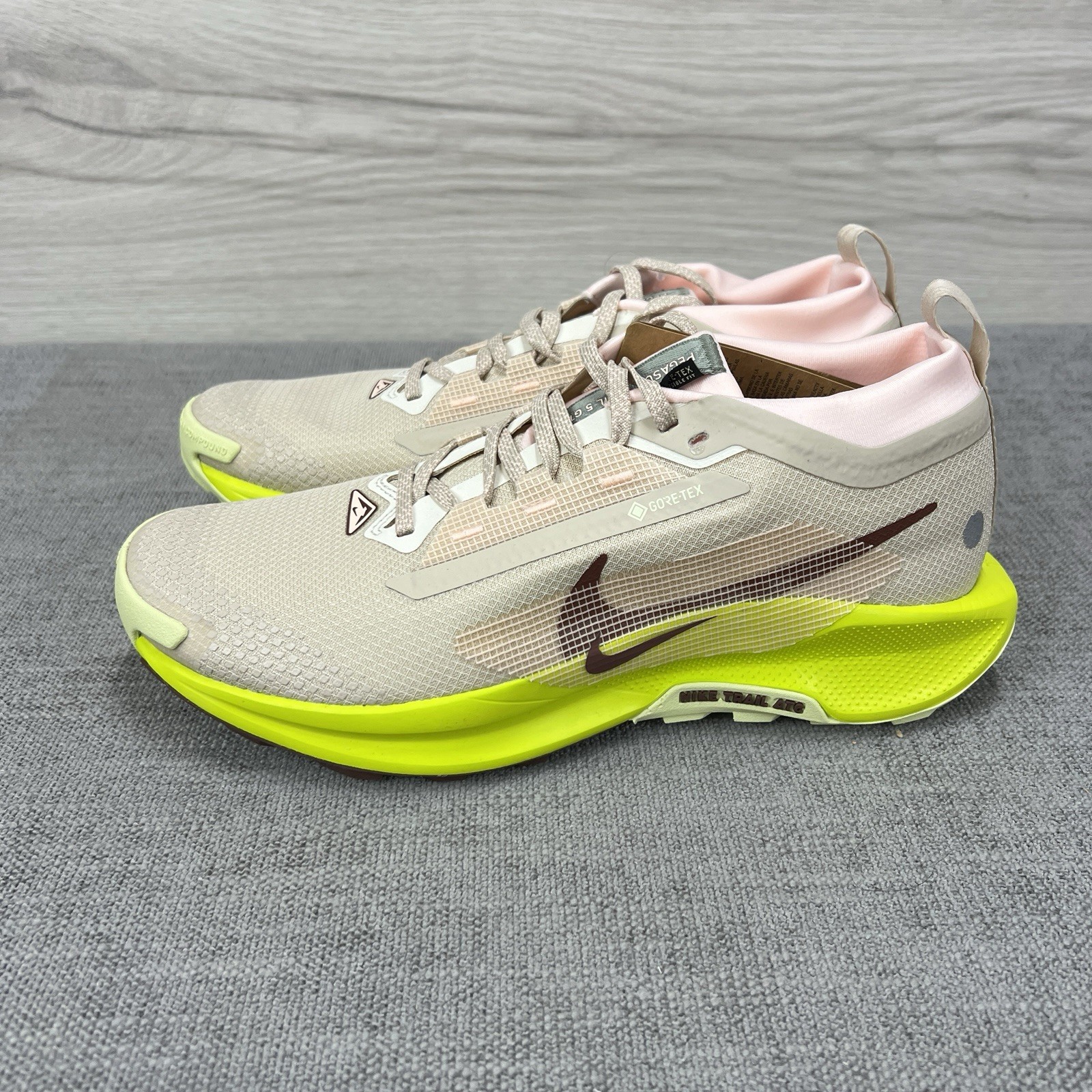 PONY Nike Pegasus Trail 5 GTX Gore Tex Sanddrift Cyber nuove donna taglia 10 uomo 8 5