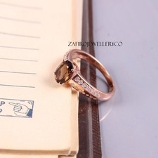 Smoky Quartz Ring, Oval Cut Quartz, Engagement Gift Ring, Statement Ring