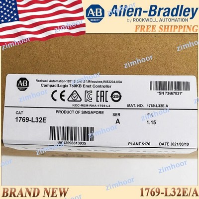 New AB 1769-L32E/A CompactLogix 750KB Enet Controller Module US 1769-L32E serA