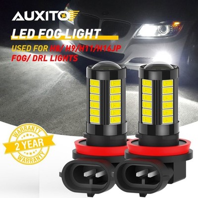 2Pcs LED Fog/Driving Bulbs H8 H16 H11 Fog Light White 6500K High Power Lamp 120W