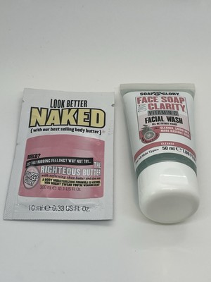 SOAP & GLORY Face Soap Clarity Vitamin C 50ml/1.69oz~1 & Body Butter 10mL/0.33oz