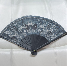 Christian Dior Fans Folding Fan Blue Gray Sen...