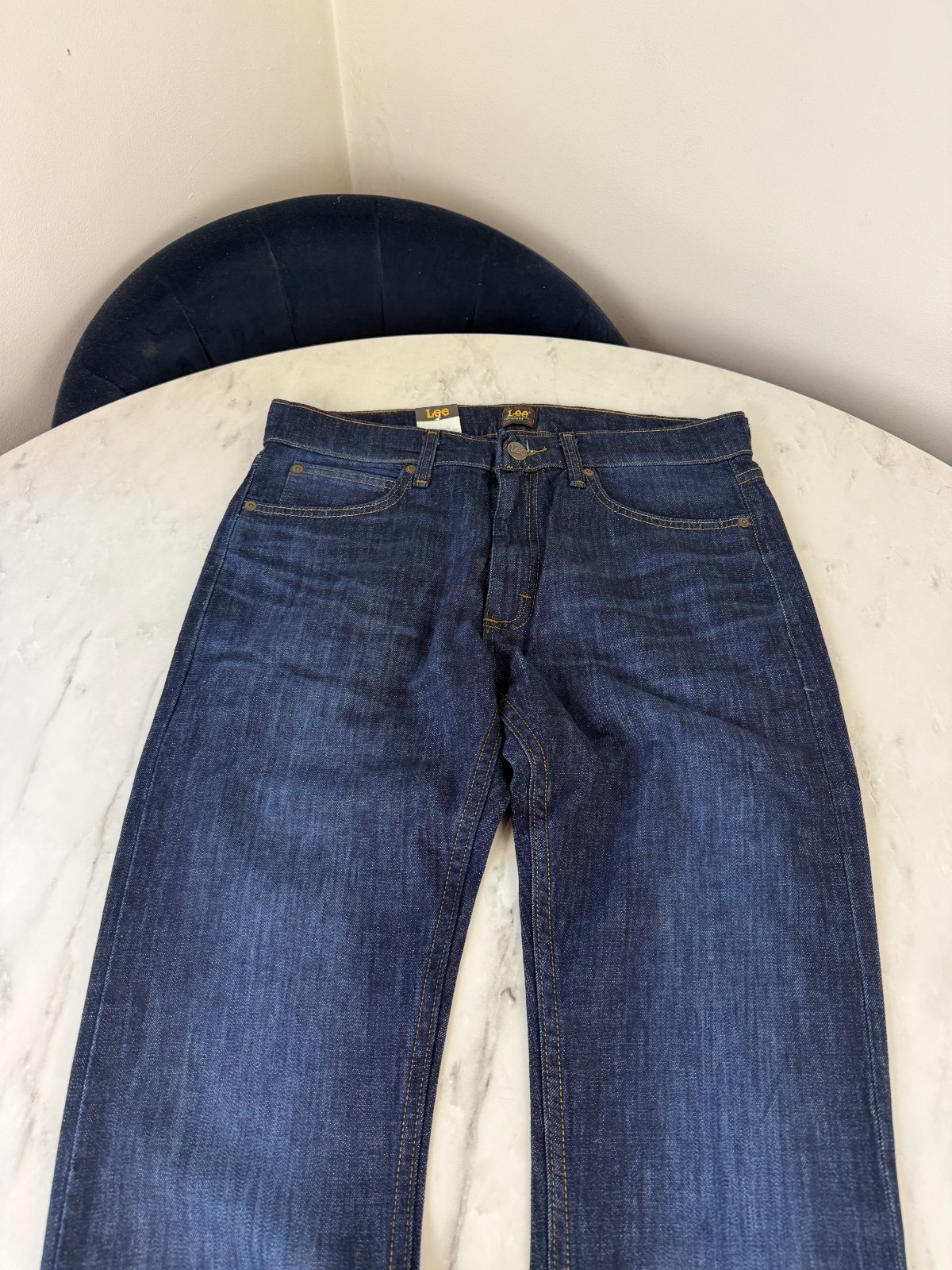 LEE Legendary Slim Fit Straight Denim Jeans Anderson Dark Indigo W32 L32 BNWT image 6