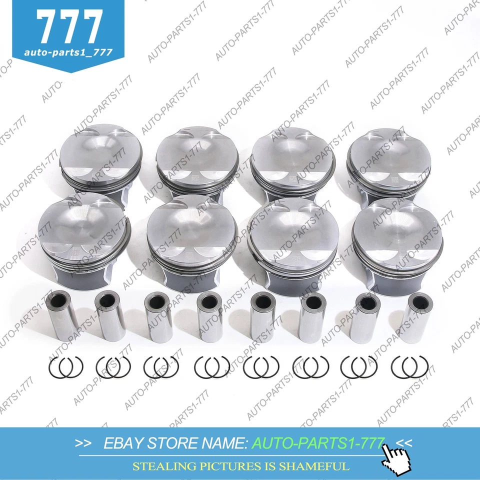 Conjunto de pistón de motor 8X para Mercedes-Benz C63 AMG GT63 E63 GLC63 G63 S63 4,0 L Foto 3 de 4