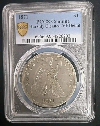 1871-P $1 Liberty Seated Dollar PCGS Very Fine Details
