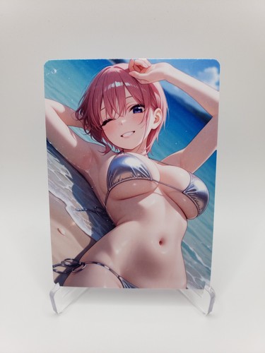 Full Art Anime Trading Card Glossy Art DIY Otaku Waifu ACEO