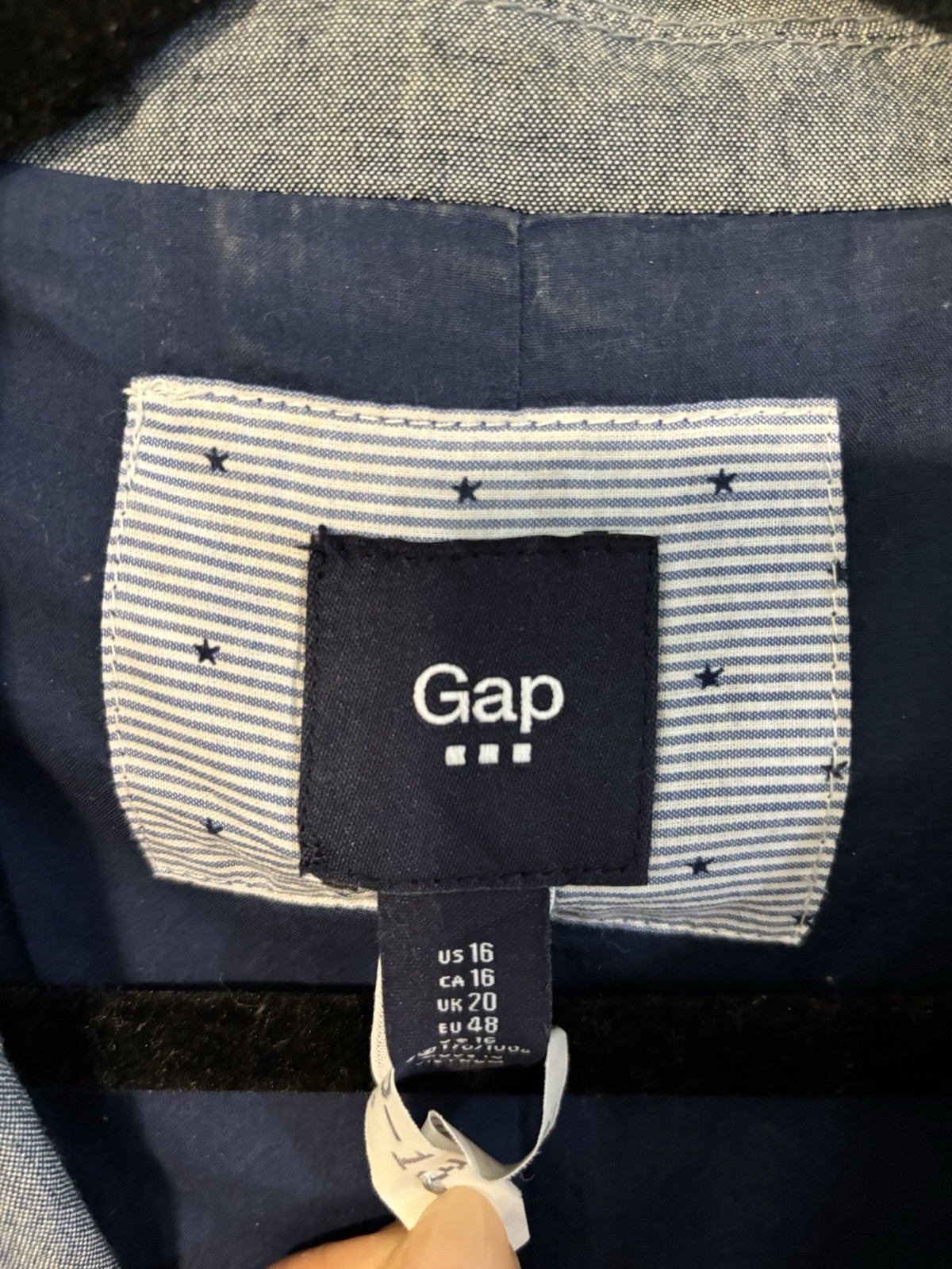 Gap Blue Chambray Blazer One Button Two Pockets W… - image 3