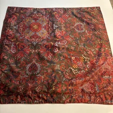 Ralph Lauren Galahad EURO Red Green Medieval Paisley  Pillow Sham NWOT