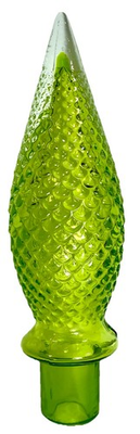 #ad Bottle Stopper Glass Empoli Style Hobnail Bubble Green Genie MCM 8.5” $61.75