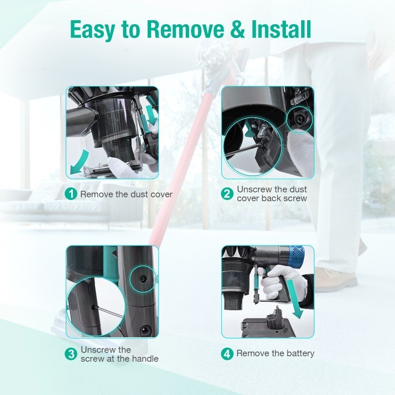 21.6V 6000mAh Lithium V6 Replacement Battery Compatible with Dyson V6 🔥US🔥