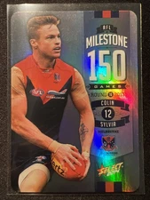 2014 SELECT AFL CHAMPIONS MILESTONE CARD 150 GAMER COLIN SYLVIA MG49