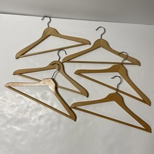 Vintage Unbranded Wooden Hangers. Lot Of 6