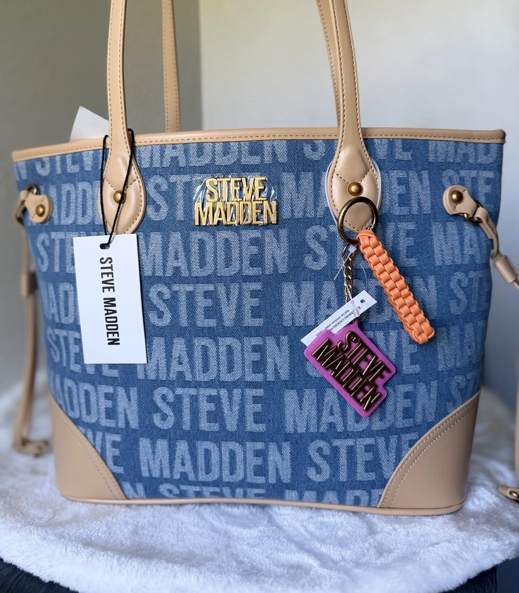 Steve Madden - BMavis - Borsa da spalla nera con strass e catenina