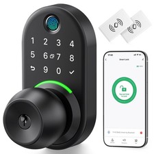 Keypad Smart Door Lock with Fingerprint Recognition, Bluetooth Control - Easy