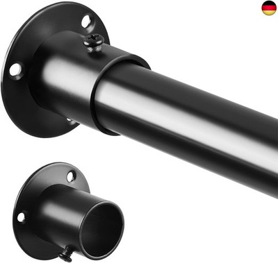 Wardrobe Rail Clothes Rail, 70-103 cm, Telescopic Wardrobe Rod, Black Extendable