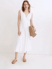 Madewell Sophia Smocked Midi Dress Cottagecore, Boho chic, Coastal, Minimalist