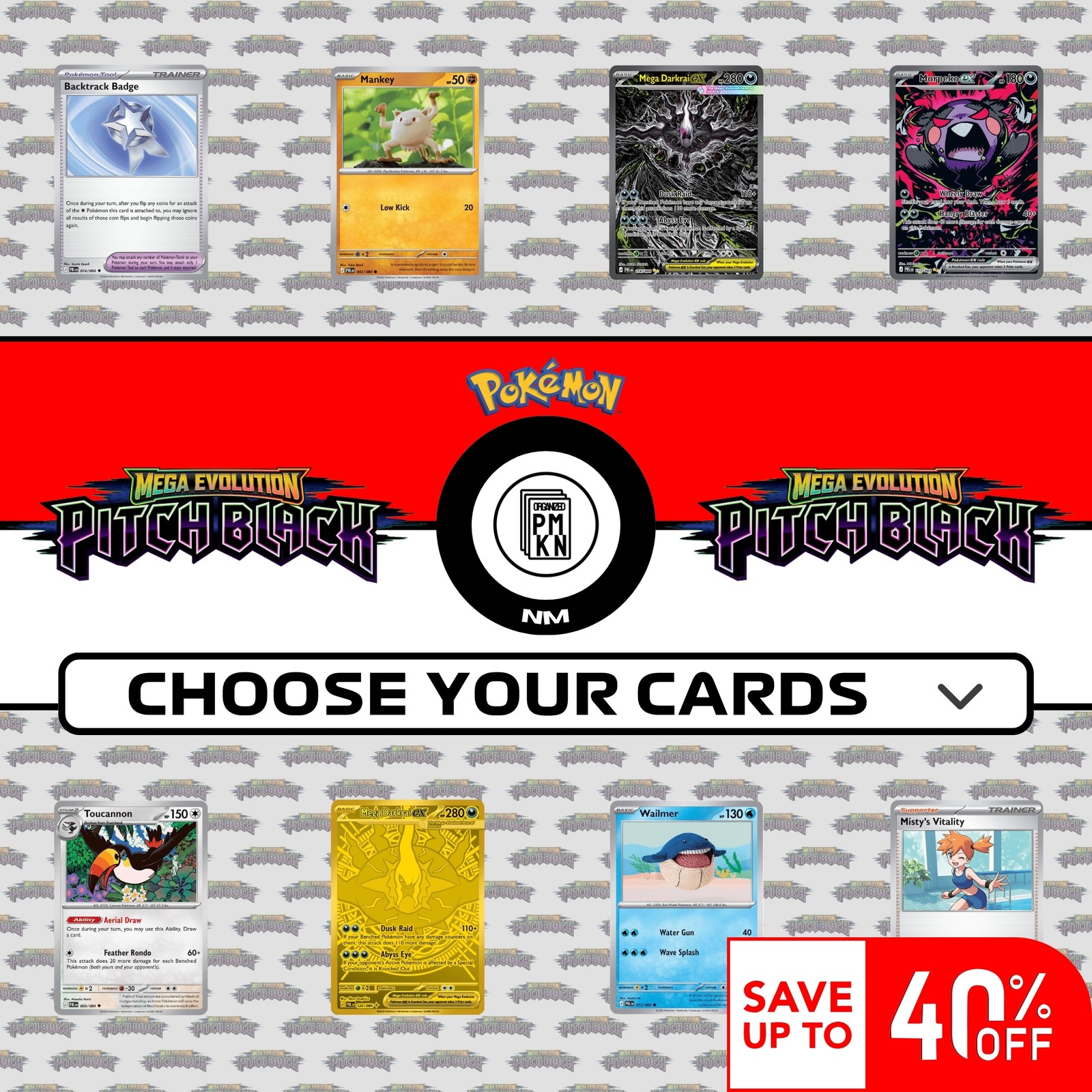 2026 Pokemon Pitch Black Set: Choose Your Card!