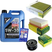 Mann Inspektionspaket 5L Liqui Moly Longtime 5W-30 FüR Renault Clio III 1.5 Dci
