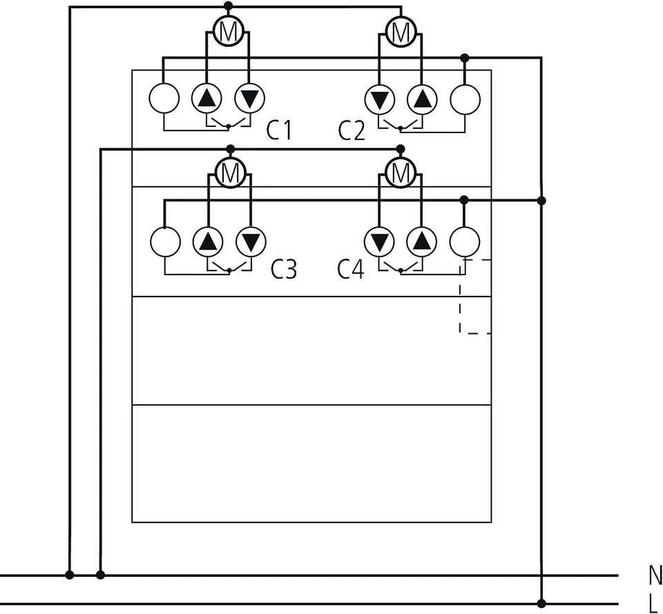 Theben 4-fach Jalousieaktor JME 4 T KNX, Erweiterungsmodul MIX2 Serie - Bild 3 von 3