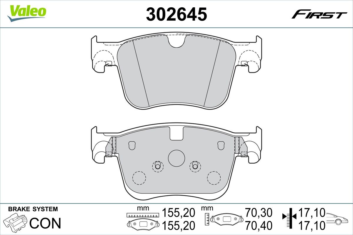 2x ✅Fits VALEO 302645 BRAKE PADS FIRST   ⭐UK Seller⭐