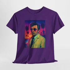 Columbo T-Shirt Retro Peter Falk Paradise Beach Vacation Cigar Graphic Tee