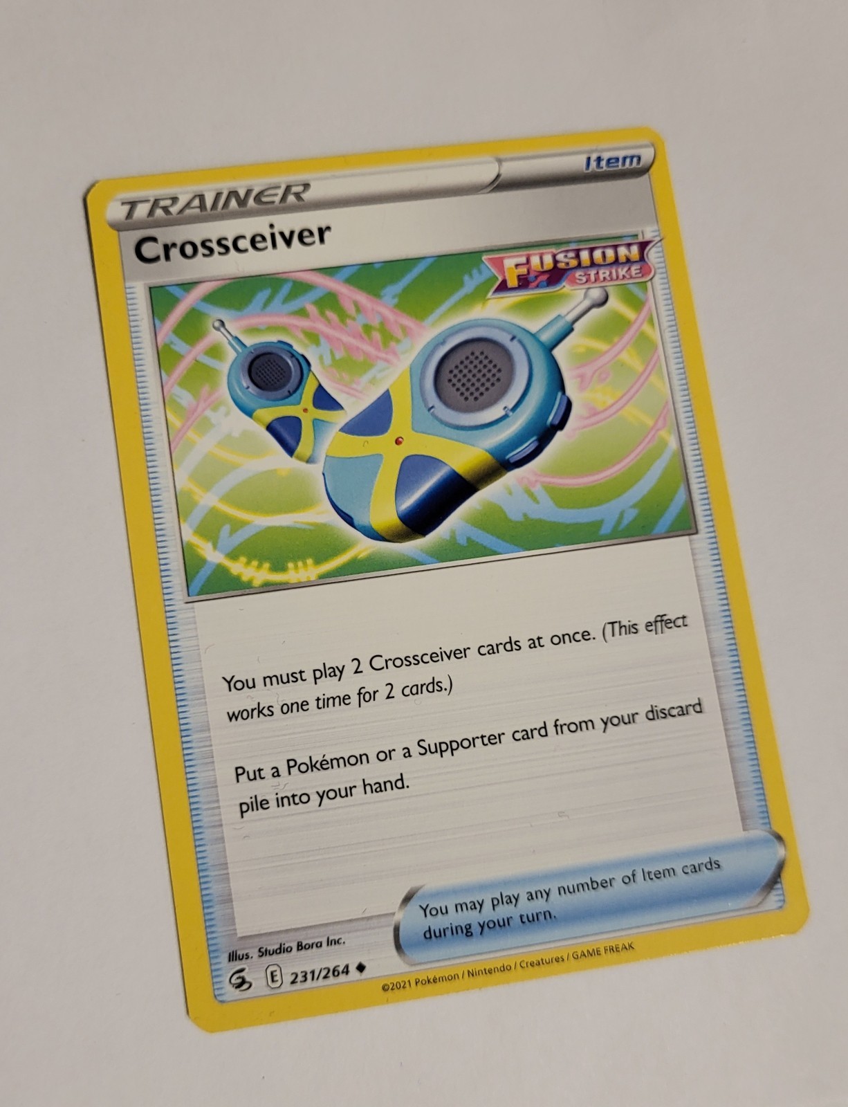 Pokemon Crossceiver 231/264 Fusion Strike Uncommon Trainer Item Card TCG 2021