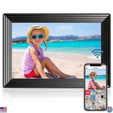 Frameo 10.1" WiFi Digital Photo Frame - 16GB, 1280x800 Touchscreen, Auto-Rotate