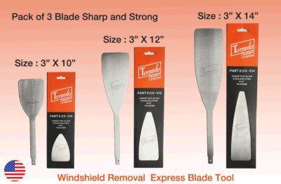 TORPEDO 3 Pack Windshield Express Removal Blade Autoglass Tool, Windshield Re...