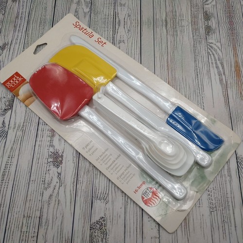 Vtg Good Cook Scraper Spatula Medium Small Mixed Sizes & Measuring Spoons Set - Picture 11 of 19
