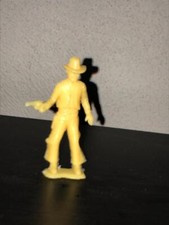 MPC Cowboy with one Pistol. 1960s-1970s 54mm Scale. Yellow Plastic