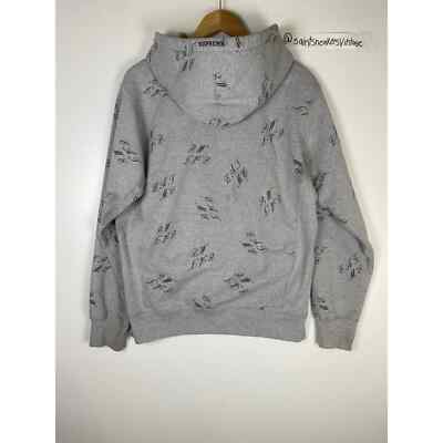 Supreme Eat Me Hoodie Men's Large All Over Print Box Logo Grey