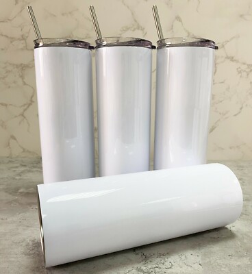 KUPCHROM 4 pack Sublimation Blank Skinny Tumbler,20oz Skinny Sublimation  Tumbler | eBay