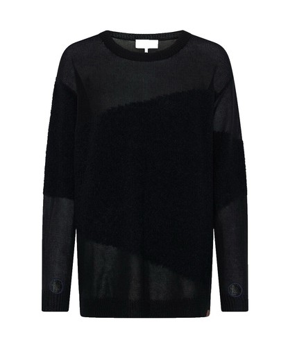 One Teaspoon Scoop Neck Knit Sweater with Cut Outs Women 10 Brown