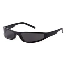 Fashion Black Sport Sunglasses Women Men Y2K Rectangle Narrow Shade Eyewear