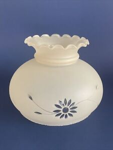 Vintage 7” Fitter GWTW White Hobnail Glass Hurricane Oil Lamp Shade