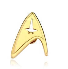 Broche Star Trek 3D Tono Oro Amarillo Prendedor No Gemelos Treck Logo Insignia Oro PLN