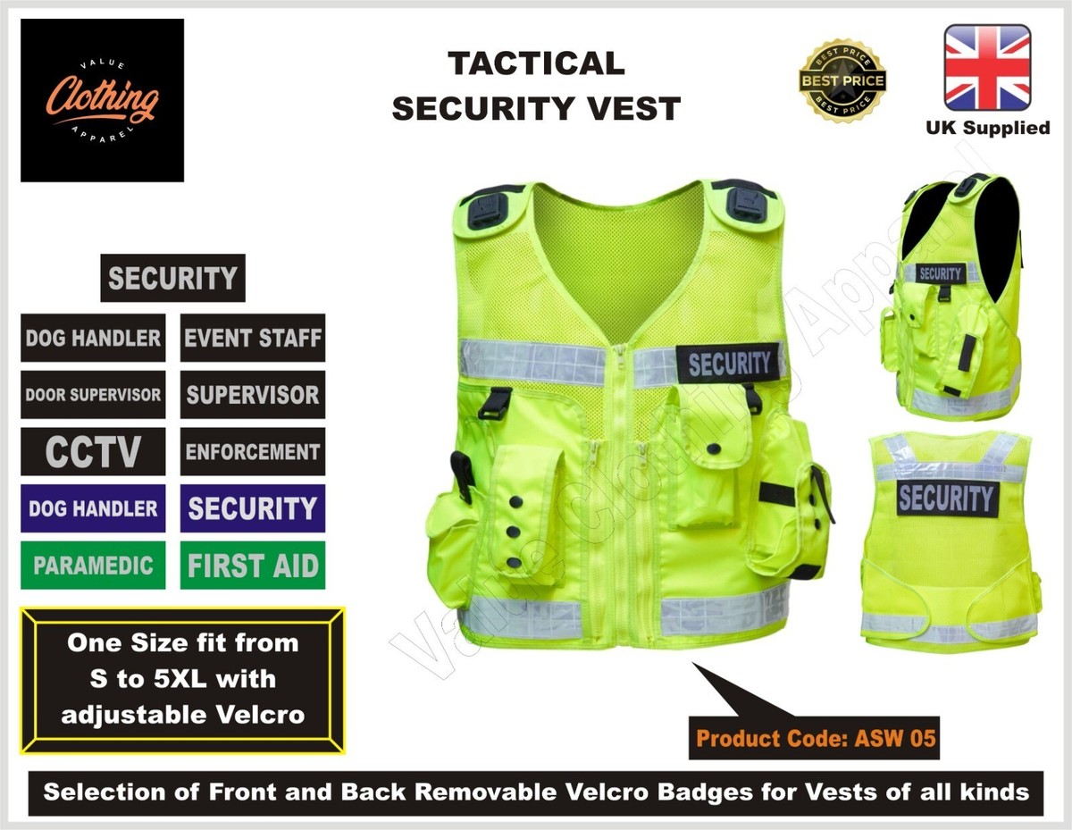 Hi-Vis Pro Tec/ Tactical Utility Vest Equipment Patrol Security