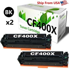 2PK 201X CF400X Black Toner Cartridge for Color Pro MFP M277dw MFP M252
