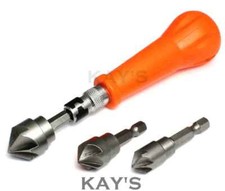 COUNTERSINK SET WITH HANDLE 3 PC DRILL BIT SET DIY HAND TOOL WOODWORKING CHAMFER