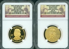 2016-W $10 GOLD SPOUSE BETTY FORD NGC PR70 PF70 MS70 2-Coin SET Early Release ER