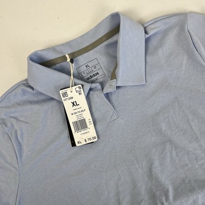ADIDAS GO-TO Heathered Golf Polo Shirt Womens Size XL Blue Dawn Mel NEW HT1299