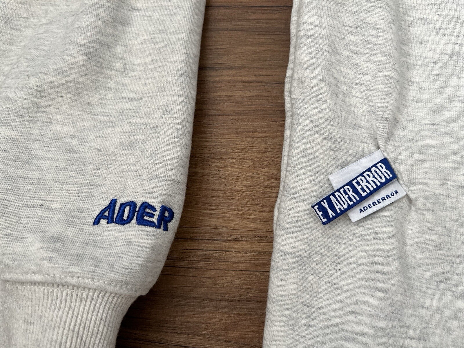 MAISON KITSUNE X ADER ERROR Men's A1 Gray Hooded Sweatshirt