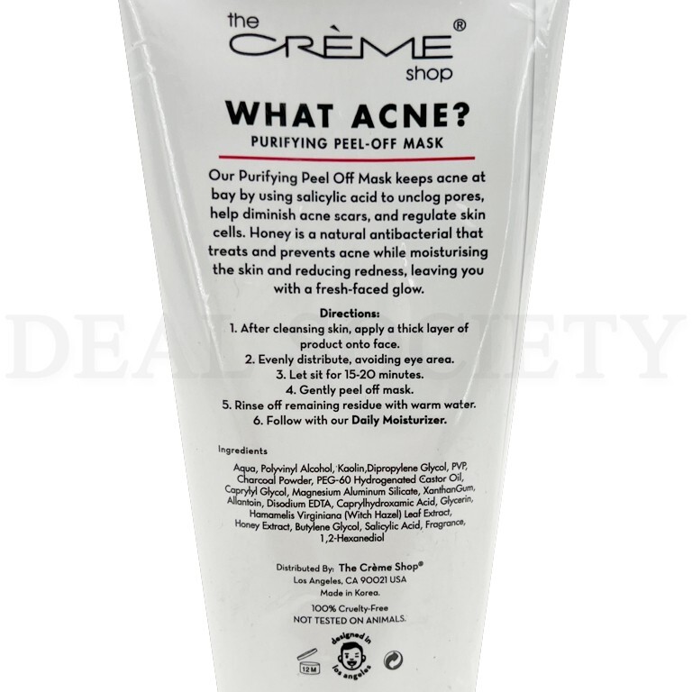 Lot of 3 - The Cr&egrave;me Shop What Acne? - Purifying Peel-Off Mask 100ml Each
