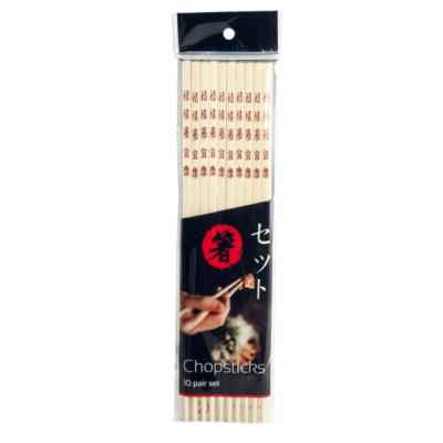KONISCHE BAMBUS ESSSTÄBCHEN FU-LU-SHOU-YI-HONG - 10 PAAR