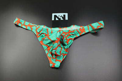 N2N Bodywear Men Green Groovy crush G-string thong swimwear underwear M L XL