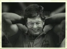 1989 Press Photo New York Mills' Ron Joswick reacts during SU-FSU football game