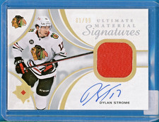 2021/22 UD ULTIMATE COLLECTION Dylan Strome SIGNATURES MATERIAL AUTO JERSEY /99