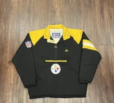 Vintage 90s Pittsburgh Steelers Apex One NFL Half-Zip Jacket - Size XL