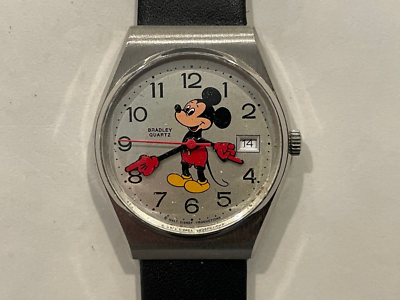 Vintage Disney Bradley Mickey Mouse Date Watch 035S - EXE  display picture 1